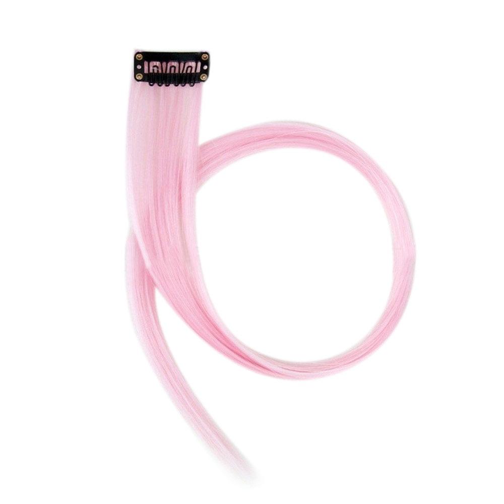 Synthetic Clip in Hair Extensions Rainbow Colorful Wig Hairpieces Wig Hair Accessories  Girls