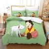 Heidi Girl Bed Cover,Kids Bed Duvet Cover 3d Print Comfort Microfiber Bedding Quilt Cover Set and Pillowcase 75*50cm with Zipper
