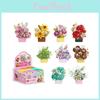 Sunflower Carnation Rose Plastic Basket Building Blocks With Diy Assembly For Girls And Home Decor