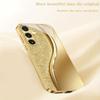 Wave edge pattern tempered glass phone case for galaxy S26 S25 S24 S23 S22 S21 S20 FE Ultra Plus anti-fall back cover