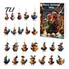 Scatola Regalo Conto alla Rovescia per le Feste 2026 per Bambini Adulti Calendari dell'Avvento Pollo 2025, 24 Giorni Ornamento Animale Piatto 2D Divertimento di Natale Bomboniere per Feste Calza