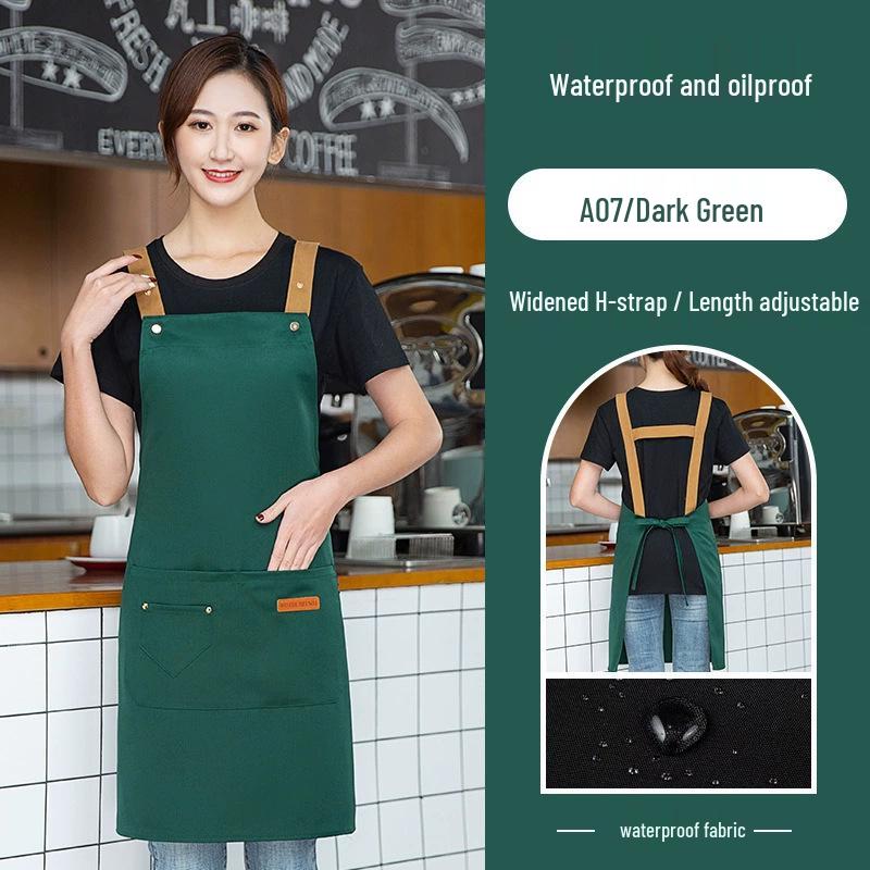Waterproof & Oil-Proof Apron - Custom Logo for Catering, Kitchen, Baking, Cooking, Men's & Women's Workwear, New Style