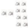 10pcs No-Drill Adhesive Curtain Rod Holders - Self-Adhesive Wall Mount Brackets for Home and Hotel, Universal  Non-Electric Use