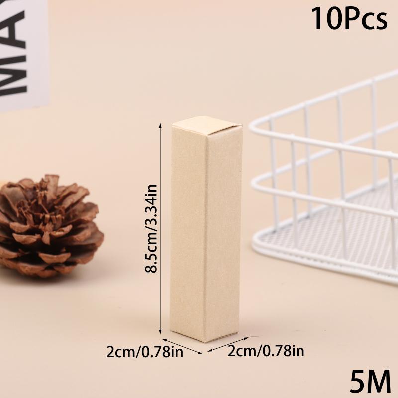 10Pcs Perfume Box 5Ml 10Ml Essential Oil Bottle Packaging Box Container Kraft Paper Tube Cardboard Boxes Lipstick Storage Box