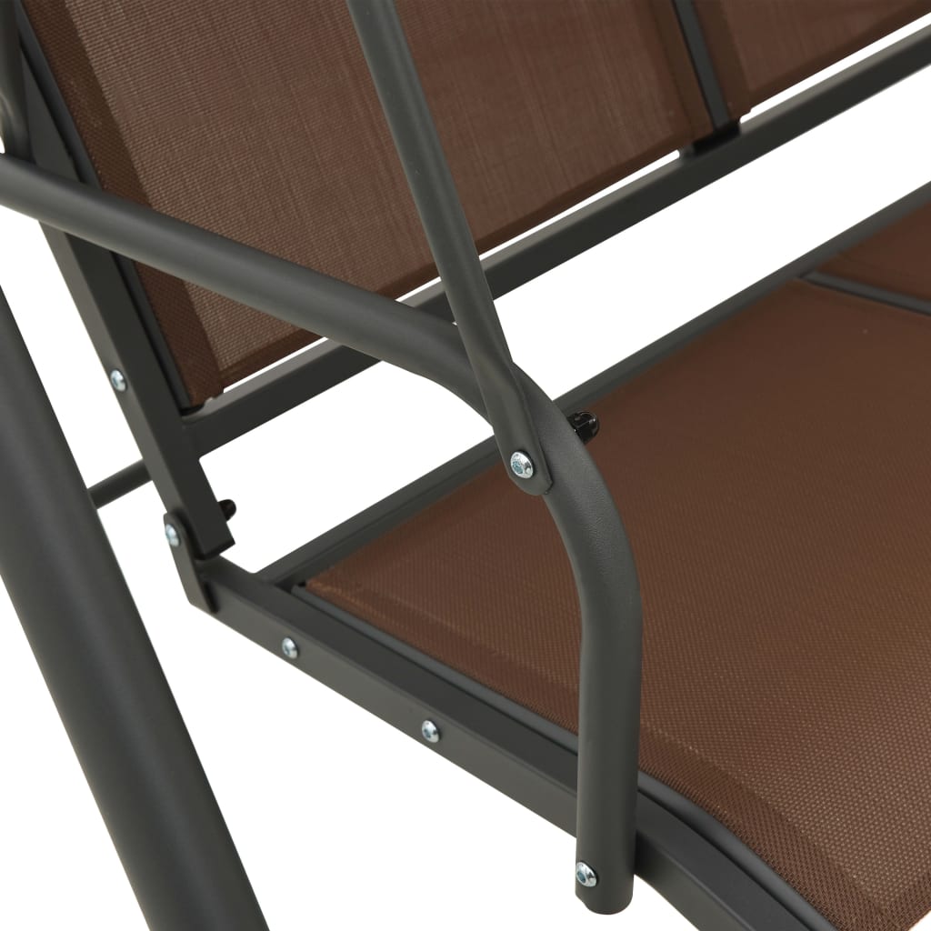 Hollywood Swing with Canopy Coffee Brown