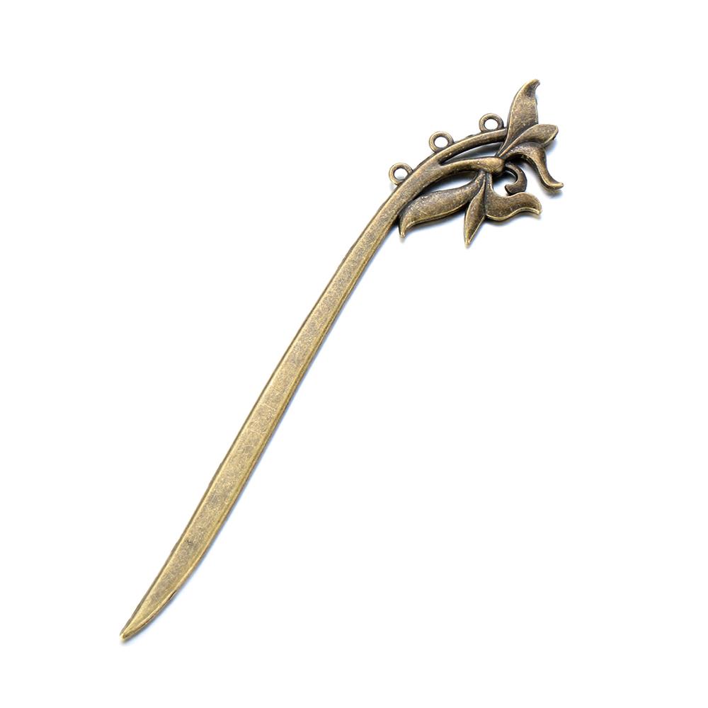 Gebogene Mode Haaraccessoires Styling Werkzeuge Vintage Metallisch Bronze Haarnadeln Vintage Haarstäbe Haarspange Haarnadel
