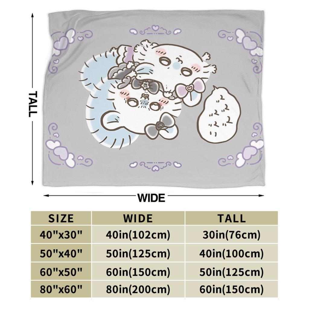 Cute Momonga C-Chiikawa Cartoon Blanket Velvet Textile Decor   Multifunction Soft Throw Blanket for Bedding Bedroom Rug Piece