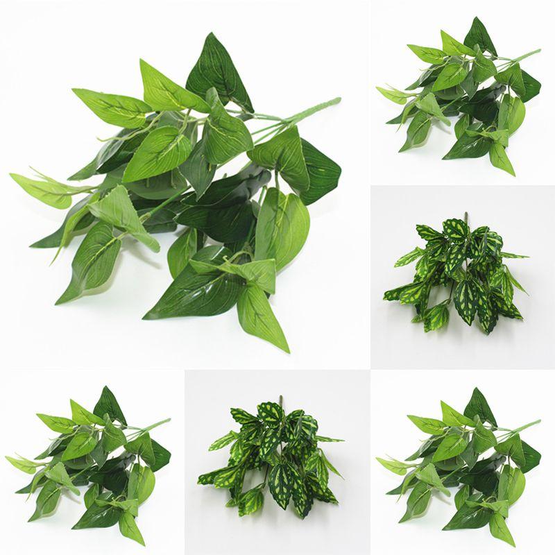 Plants 33cm Artificial Leaf Foliage Bush Office Home Garden Decor Wedding