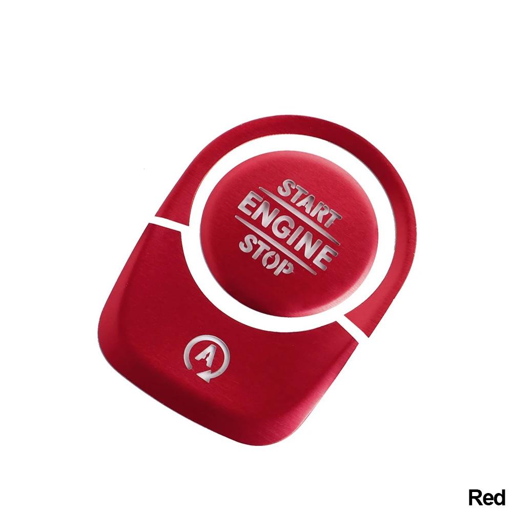 

Для Mercedes Benz AB CLA GLB GLA Class W177 V177 W247 C118 W118 X247 H247 AMG A35 A45 Кнопка запуска и остановки двигателя автомобиля Отделка крышки красный
