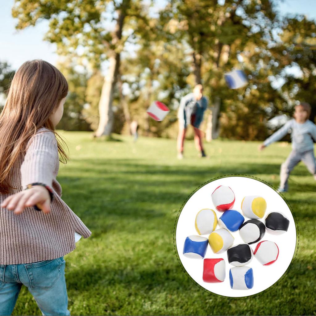 Toyvian 12 Kleine PU-Leder Jonglierbälle für Bean Anfänger Sport Party Spiele Kinder, Taschen, Spielzeug,