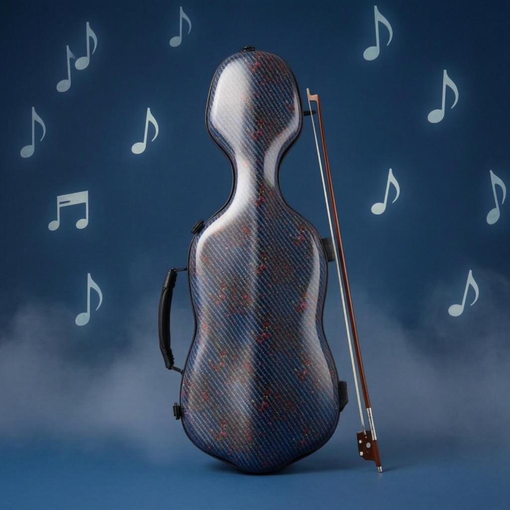Full Size Violin Case Carbon-Fiber-Style Hard Quilted for Violinists