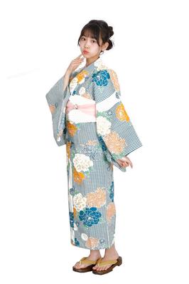 Kimono Hiroba Yu Yukata Veľkosti a Obsahuje Heko Obi Ideálne pre Juniorov a Stredoškolákov Vhodné pre Kratší Retro Unikátny a Elegantný Model Dámske