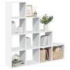 VidaXL 4-Tier Room Divider Shelf White 131.5x29x131.5cm, Shelf, Bookshelf, Storage Shelf, 857967