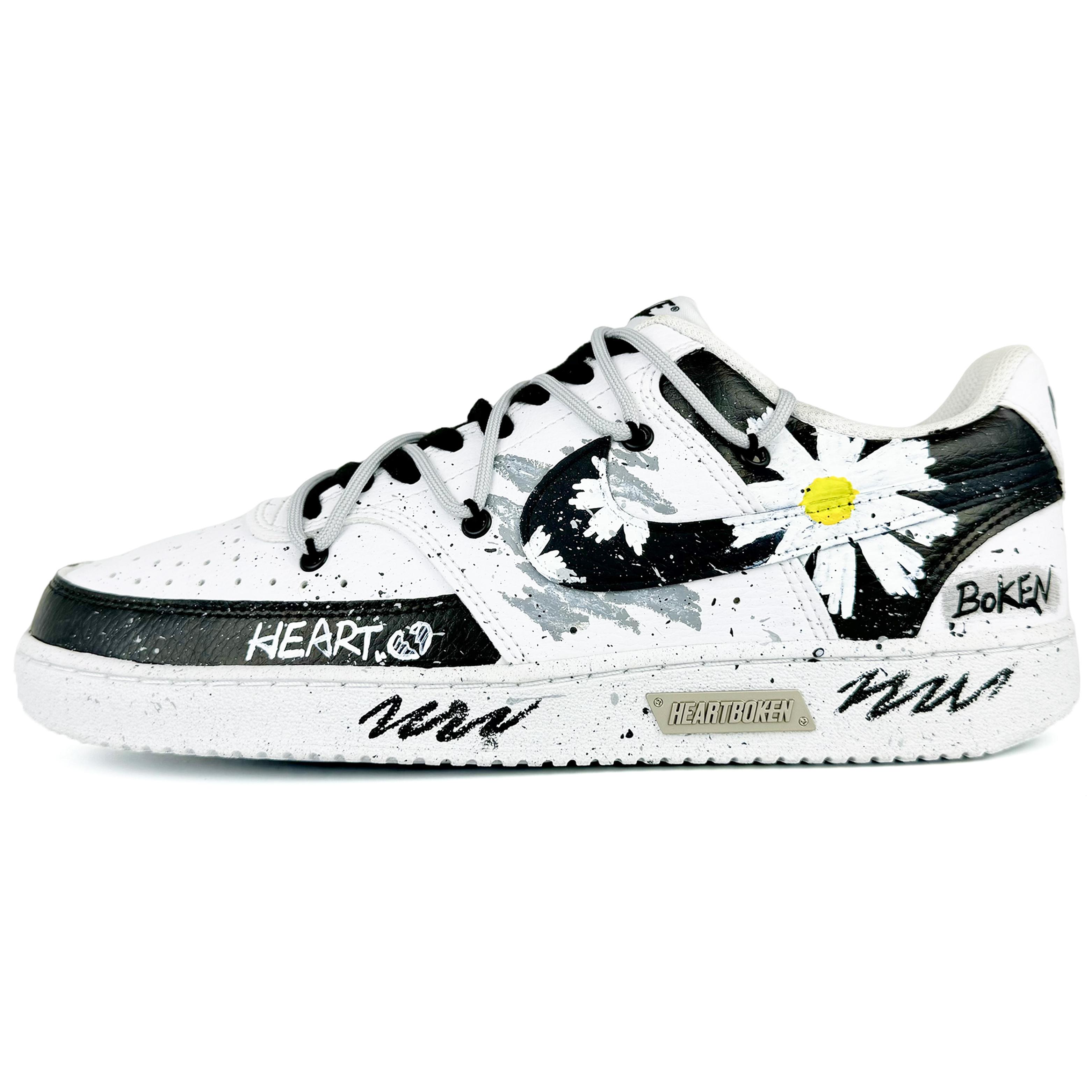 

Nike Court Vision 1 Low top Skateboard Shoes Men s White Black DH2987-101(Team45-) 40.5
