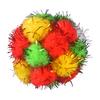 Christmas Cat Toy Balls Sparkly Pompoms with Soundings Particles 4.5cm Crinkle And Jingle Toys for Kittens Interactive Chasing Hunting Plush Balls