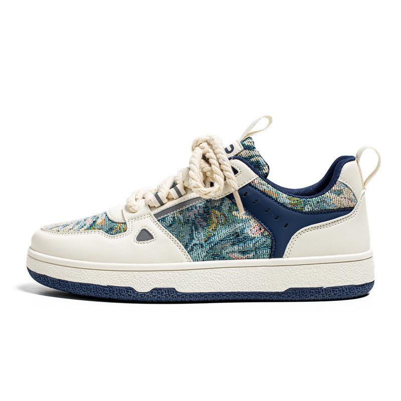 Cross-Border Summer Cloth Surface Breathable Lightweight Fashion Men'S Shoes Student Simple Trendy Flat Casual Board Shoes