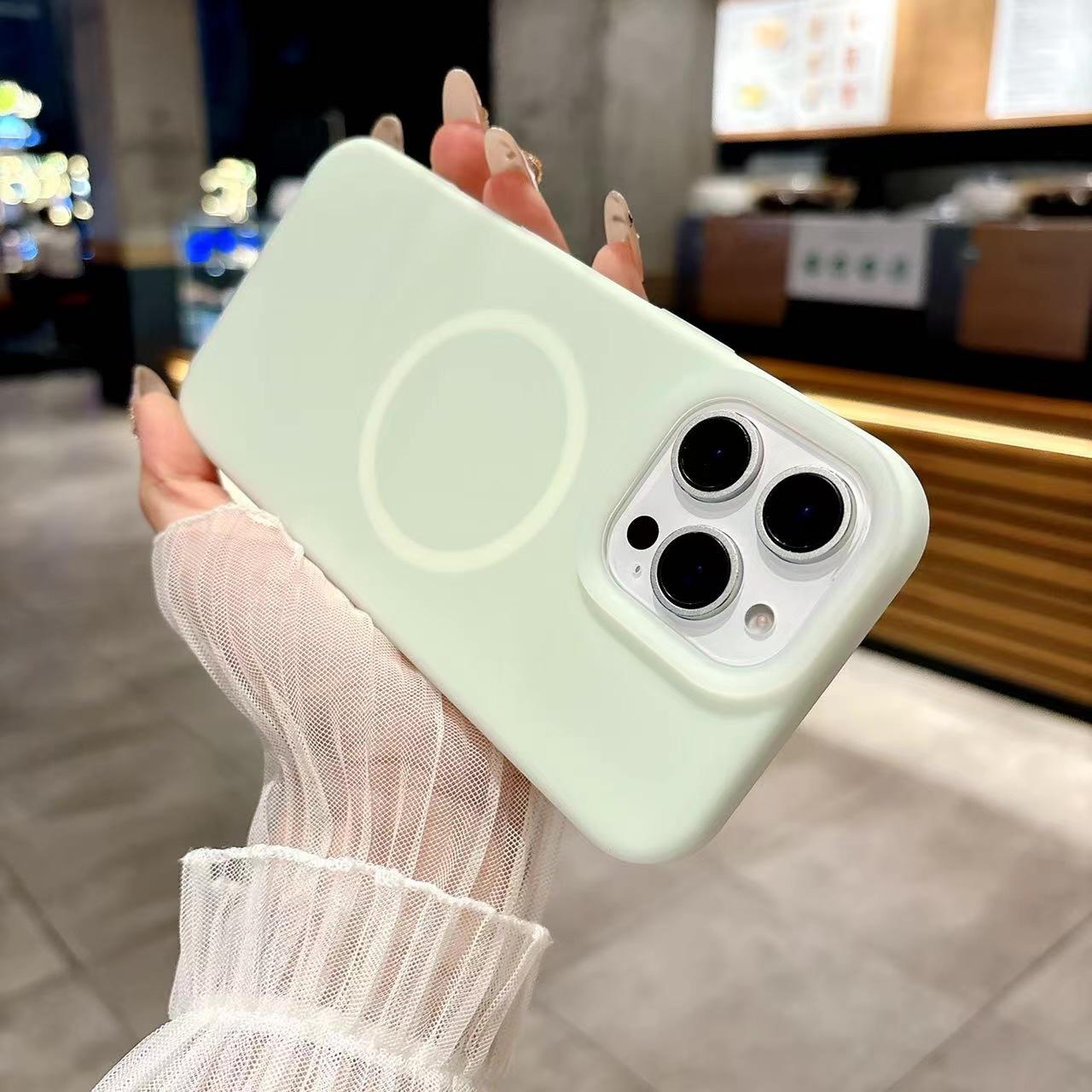 

Чехол для мобильного телефона Apple 16proMax с магнитной зарядкой и кнопками для фото, подходит для iPhone 15, из желеобразного силикона, противоударный iPhone14plus