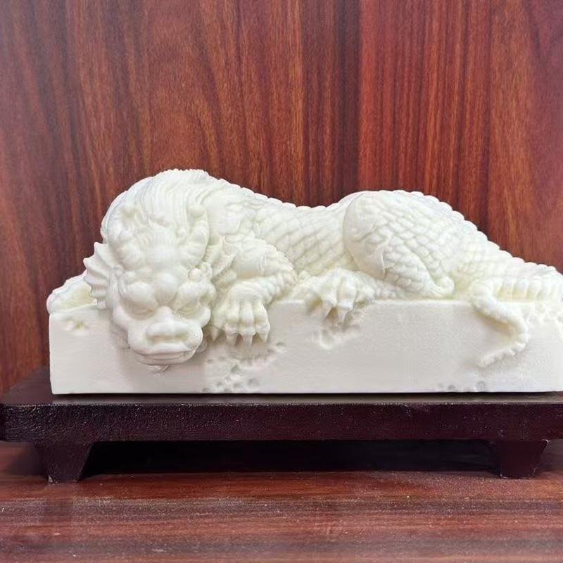 

Китайский Белый Дракон Талисман Статуя Животное-Хранитель Дом Комната Офис Украшение для стола и аксессуары Богатство Удача Фэн-шуй Декор