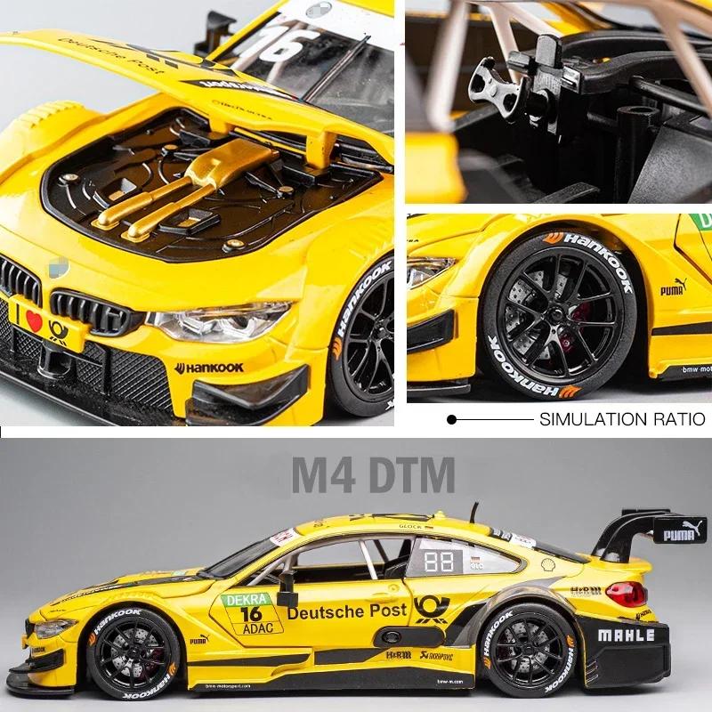 1:24 BMW M4 DTM M6 BMW CSL Rennwagen Freilauf High Light Sport Rennwagen Modell Spielzeug Miniatur-Nachbildung aus Druckguss-Metalllegierung