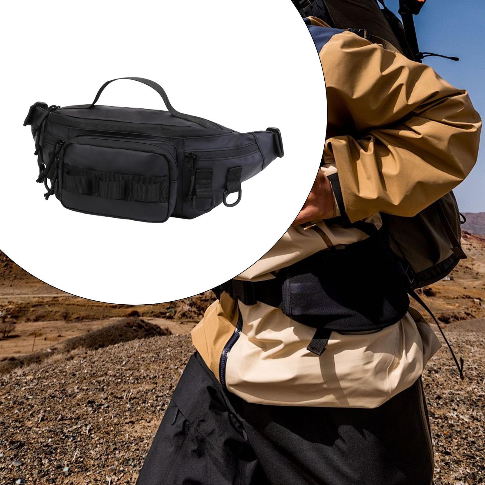 

Сумка для рибальських снастей нагрудний рюкзак Oxford Sling Crossbody Organizer Waist чорний