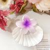 2 Pcs Flower Hair Clips Strong Claw Gradient Contrast Color Plumeria Anti-slip Hair Fixation Decoration Smooth Surface Women Hair Accessory