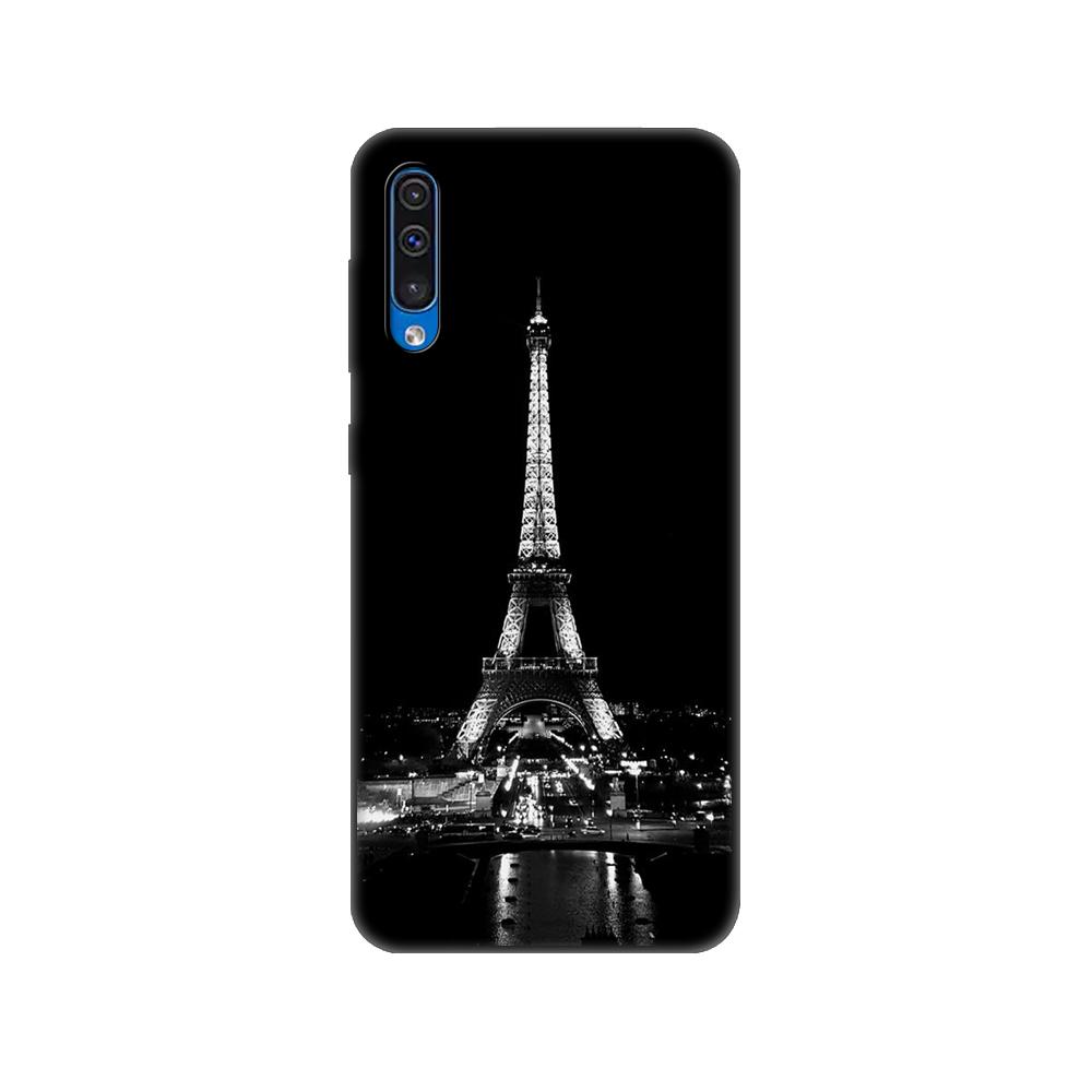 Black Tpu Case For Samsung Galaxy A50 50S A30S A10 A01 A11 A21S A31 A41 A51 A71 M21 M30S S10 LITE France Flag Paris Eiffel Tower