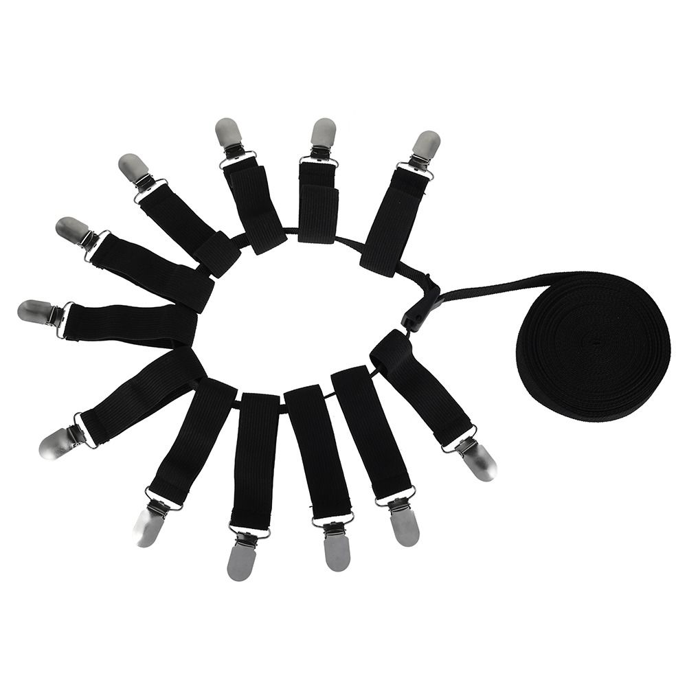 

12 Clips Mattress Clip Nylon Clothes Pegs Fasteners Cover Bed Sheet Holder for Sheet чорний
