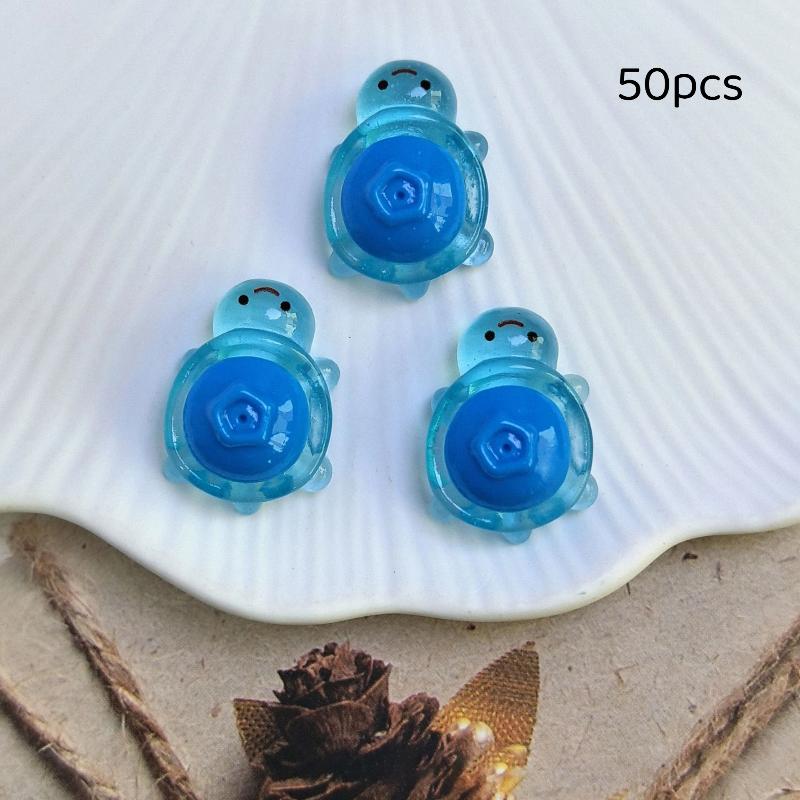 50Pcs Cute Resin Turtle Diy Craft Glow In Dark Cartoon Vegetable Fruit Turtles Figurines For Desk Decor Ornament