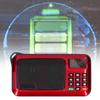 Portable Radio Speaker MP3 Music Player Mini Radio with LED Display Screen and FlashlightRed