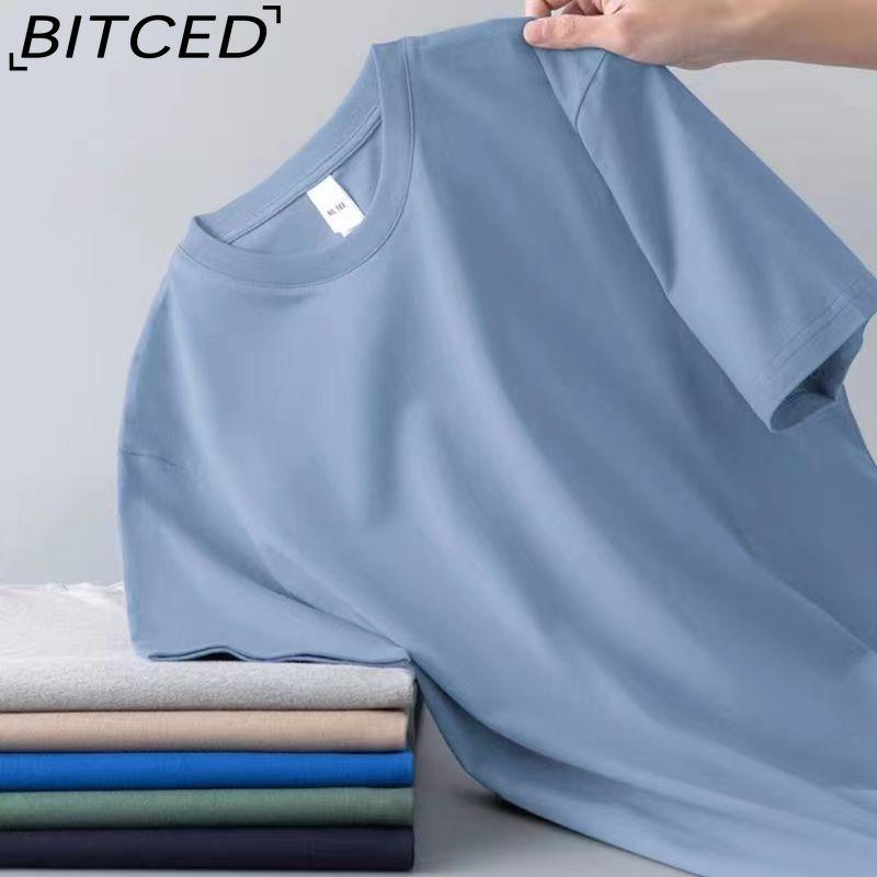 BITCED Bavlněné tričko s krátkým rukávem Pánská móda Košile s volným polovičním rukávem Košile s potiskem