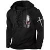 Herren Kapuzenpullover Lockerer Schnitt Mit 3D Digitalem Tierdruck Air Layer Stoff Langarm Freizeit Oberteil Alles