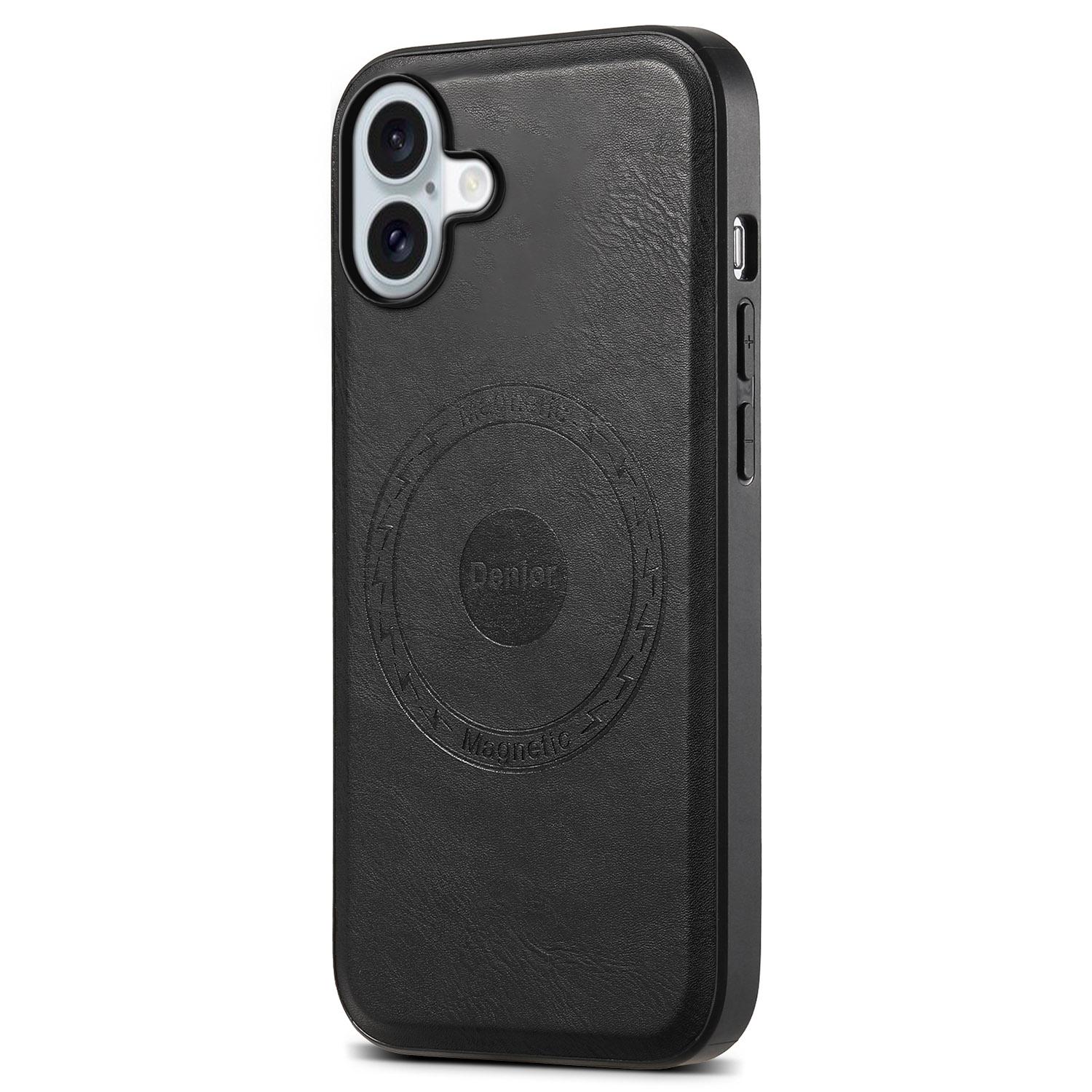 DENIOR A10 for iPhone 16 Plus Case Leather TPU PC Hybrid Phone Cover Compatible with MagSafe A