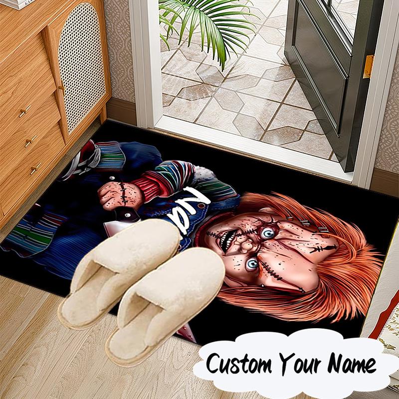Custom Name Chucky's Bloody Tale Carpet, Chair Rug,Area Rug for Office Bedroom living rooms bedroom, Doormat decor Christmas fan gifts