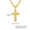 Hiphop Rhinestone Cross Necklace for Men Boys,Punk Rap Street Cool Cross Metal Pendant Necklace,Birthday Gift for Husband Dad
