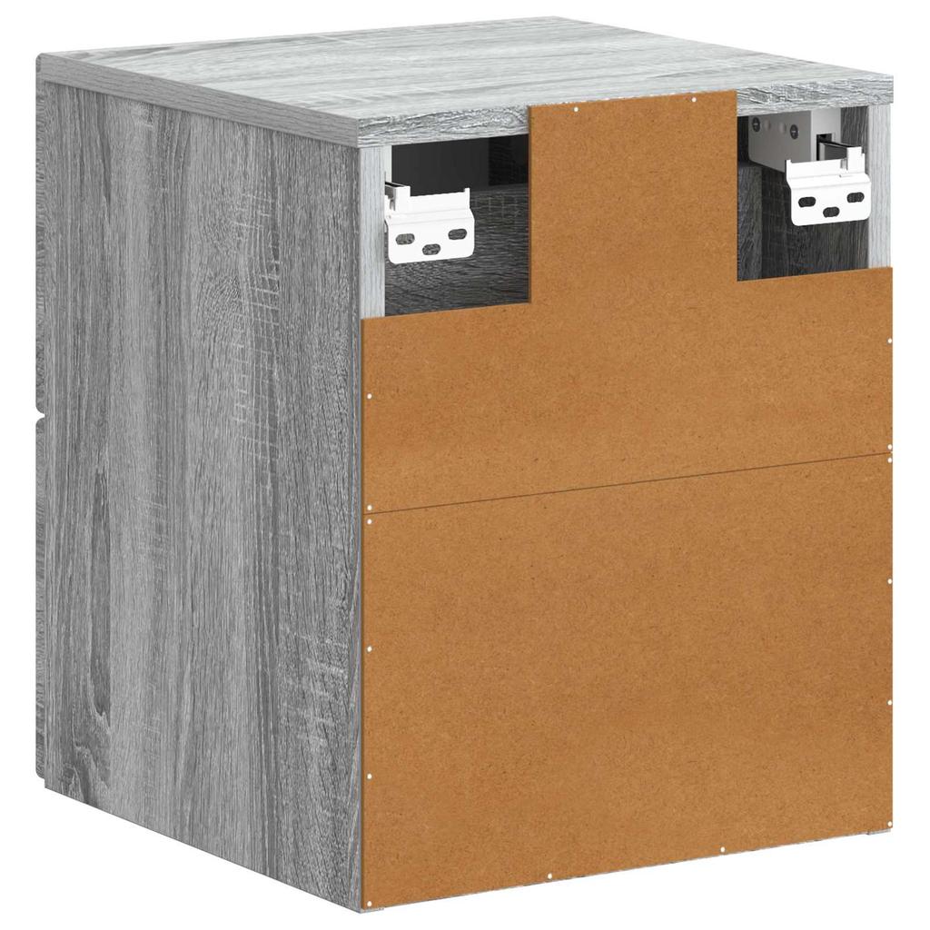 Wall Mounted Nightstand Grey Sonoma 34.5 x 33 x 40 cm
