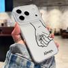 Couples Holding Hands Shockproof Transparent Case For iPhone 16 Pro Max 17 15 14 Pro 13 12 11 Pro Max  7 8 Plus Silicone Fundas