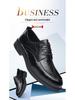 Men's Genuine Leather Lace-Up Business Casual Shoes - Breathable Soft Sole