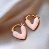 Monet garden oil painting style love flower pearl earrings fashion temperament stud earrings French sweet small fresh earrings
