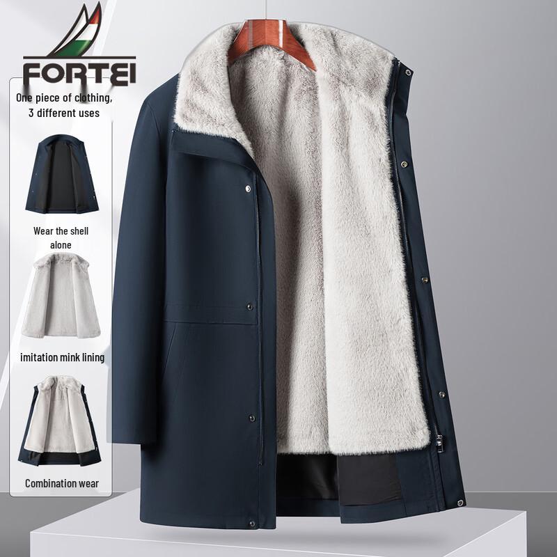 Men s Faux Fur Lined 3-in-1 Winter Parka 5XL