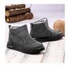 Men's Winter Fleece-Lined Cotton Boots - Plush Lining Slip-On Snow Shoes