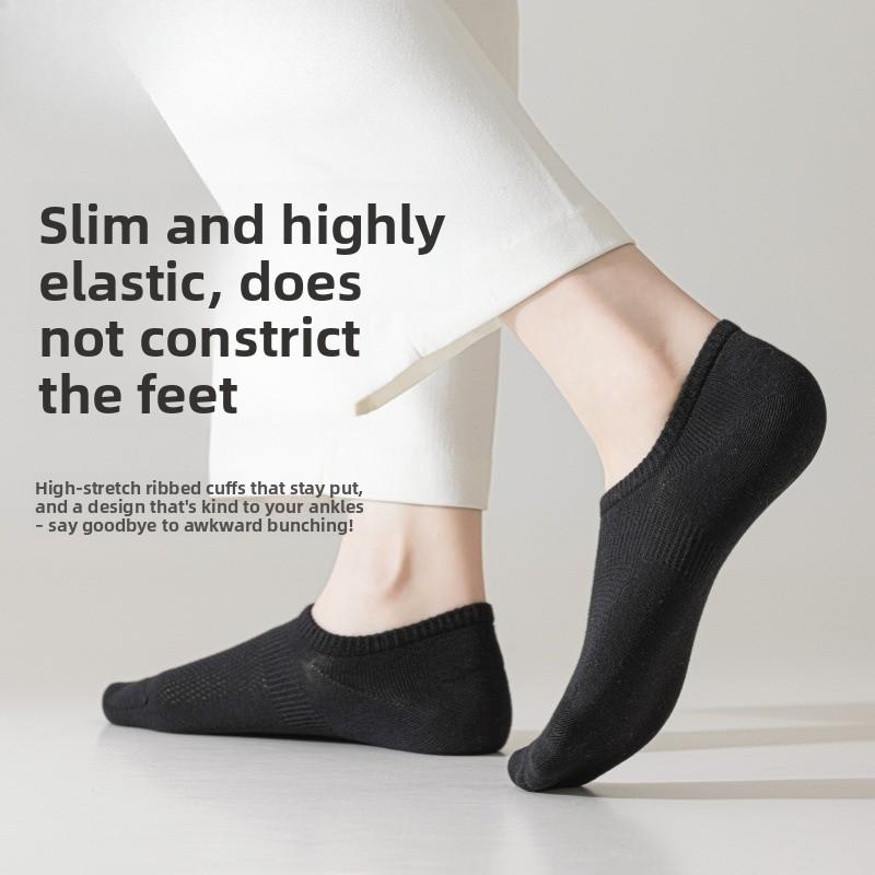 Long-staple Cotton Socks - Children's Thin Style Short Socks - Pure Cotton Boat Socks - Mesh Transparent Socks