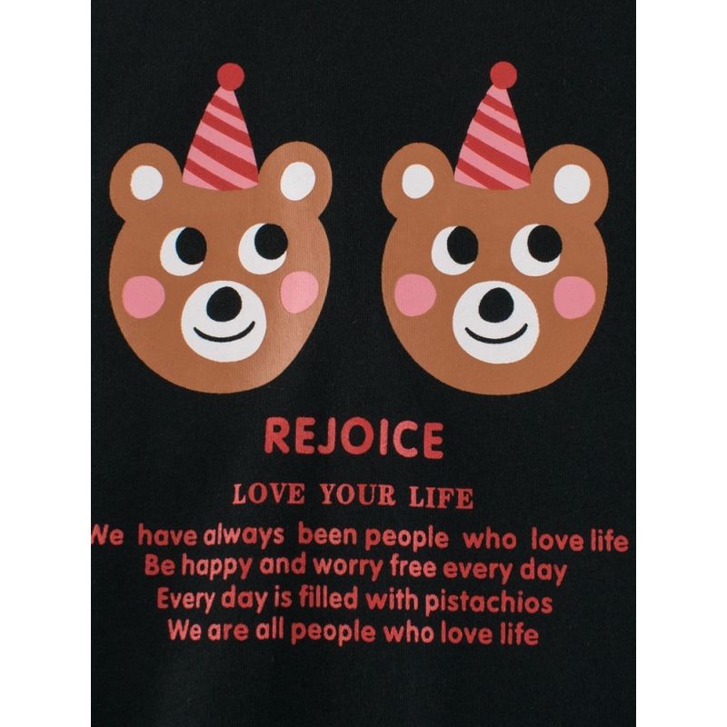 27Home Children's Clothing Long-Sleeved T-Shirt for Spring and Autumn, Girls' Round Neck Clothes, Baby Girl's Bear Pure Cotton Base Shirt
