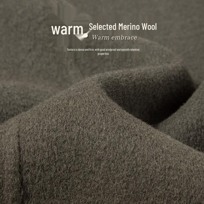 Men's Wool Blend Down Suit Collar Mid-Length Coat