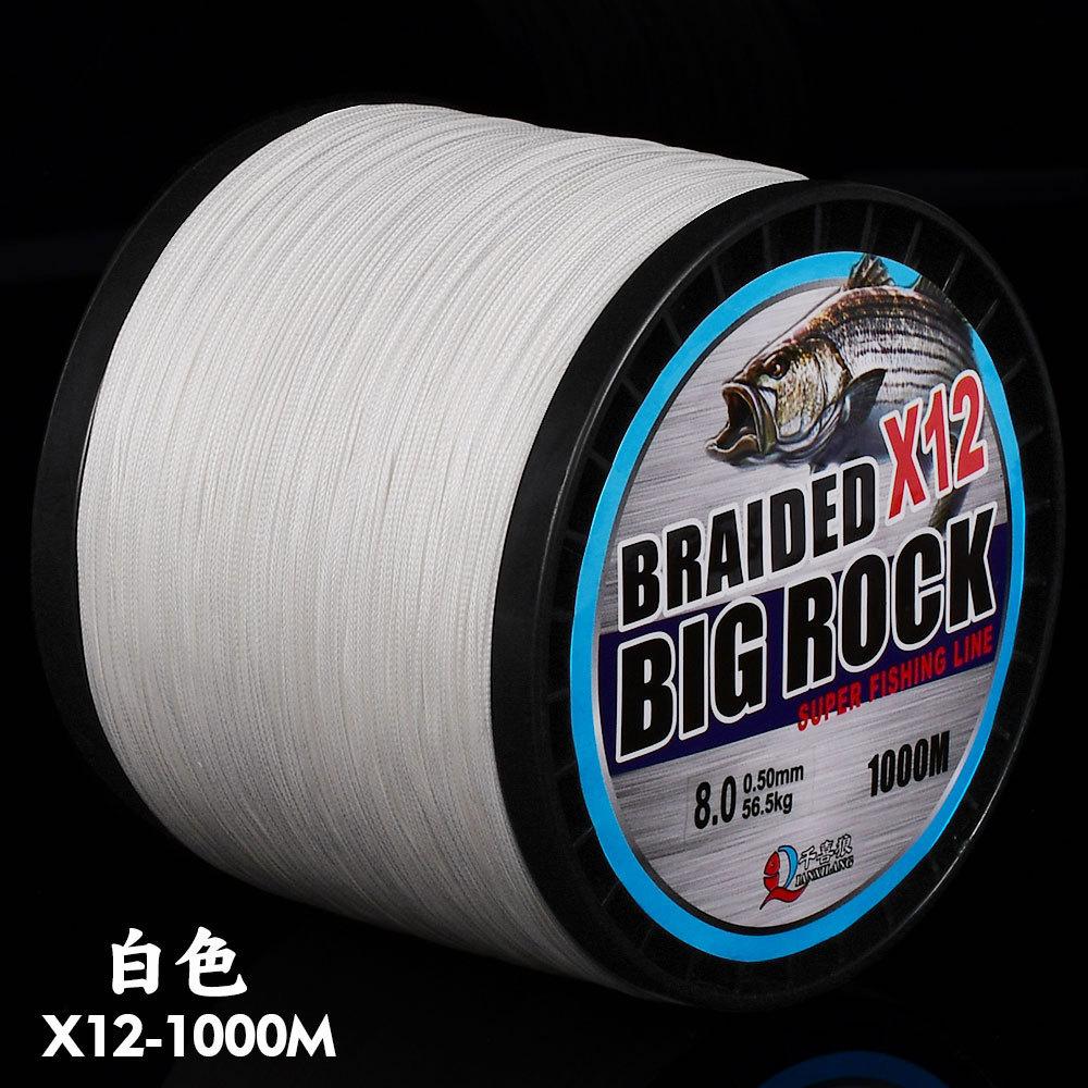 Factory PE Braided Fishing Rope 500m/1000m Super Strong Tensile Fishing Line 6 Pieces 1 Pack