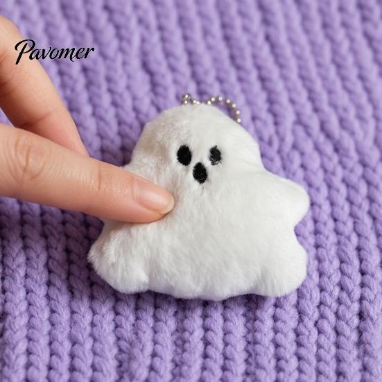 Sacs à dos Accessoire Fantôme 1/2/3 Pièces Halloween Porte-clés Peluche Pendentif, Ornement Blanc Peluche avec Chaîne de Perles, et Sacs à Main Accessoires Décoratifs Charme