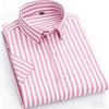 9 Colors Men's Short Sleeve Shirts Striped Business Shirts Formal Shirts Daily Wear Large Sizes XS-6XL