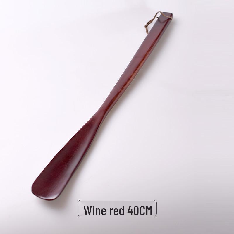 

Вишуканий ріжок для взуття з лотосового дерева: 2 кольори, 3 розміри, міцна дерев яна ручка.