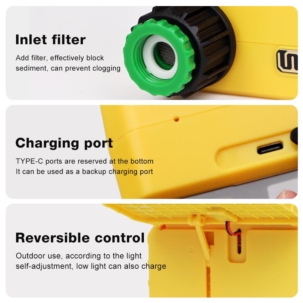 WIFI Solar Irrigation Timing Controller Smart Automatic Irrigation System for Garden Tap Valve Controller with Rain Sensor