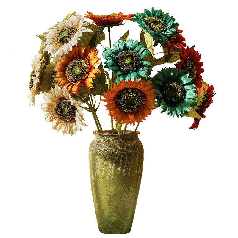 Artificial Sunflower Silk Flower Bouquet for Weddings and Hotel or Office Decor