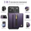 2 in 1 Detachable Business Magnetic Wallet Leather Case for iPhone 17 Pro Max 16 Plus 15 14 13 12 11 Drop Protection Stand Cover